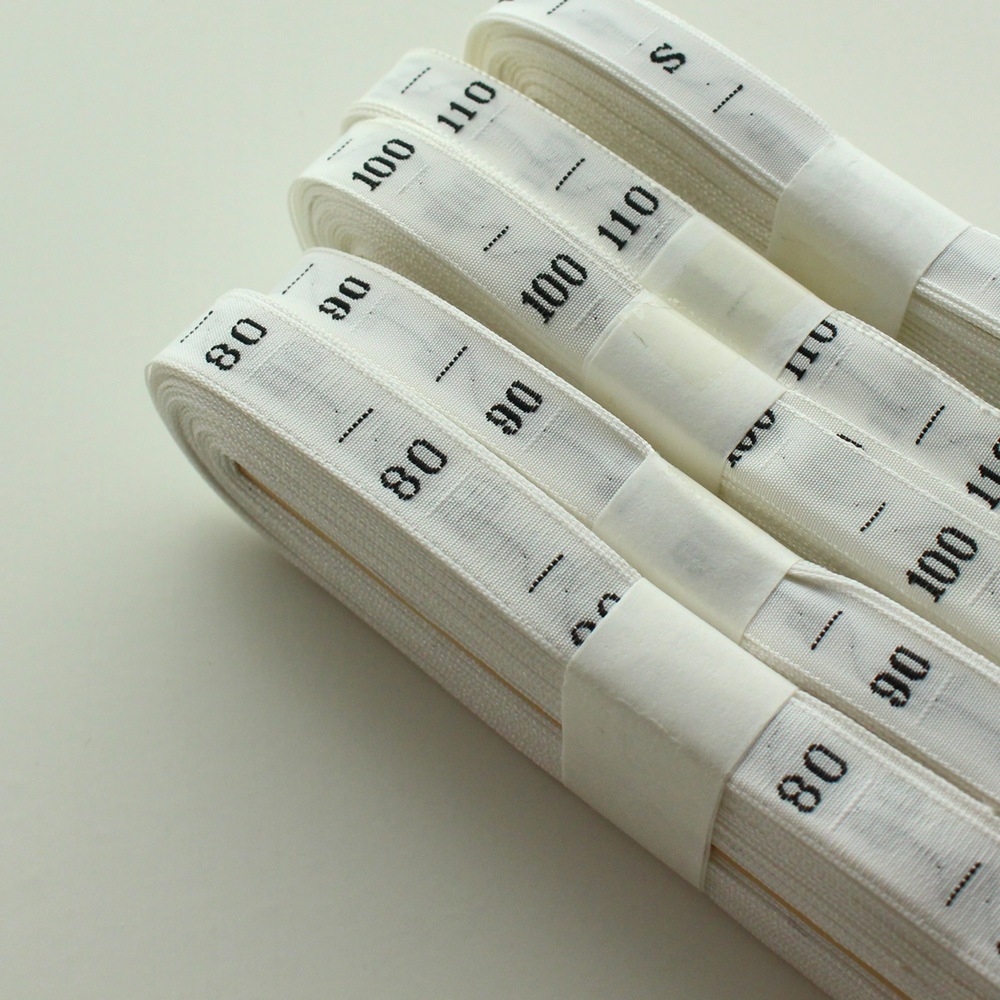 白【数字】商品タグ サイズ　刺繍タイプの挟み込み式　1本1000枚入り