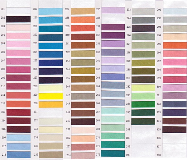 100色/9幅】No,6205 ポリエステル片面サテンリボン/30m巻