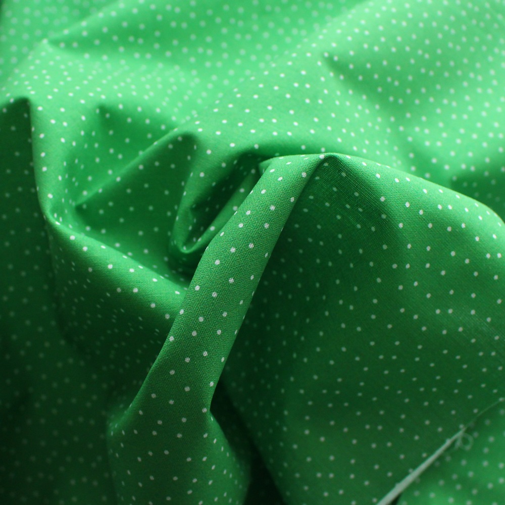 【140cm×50cm】acufactum　ポルカドット緑　生地