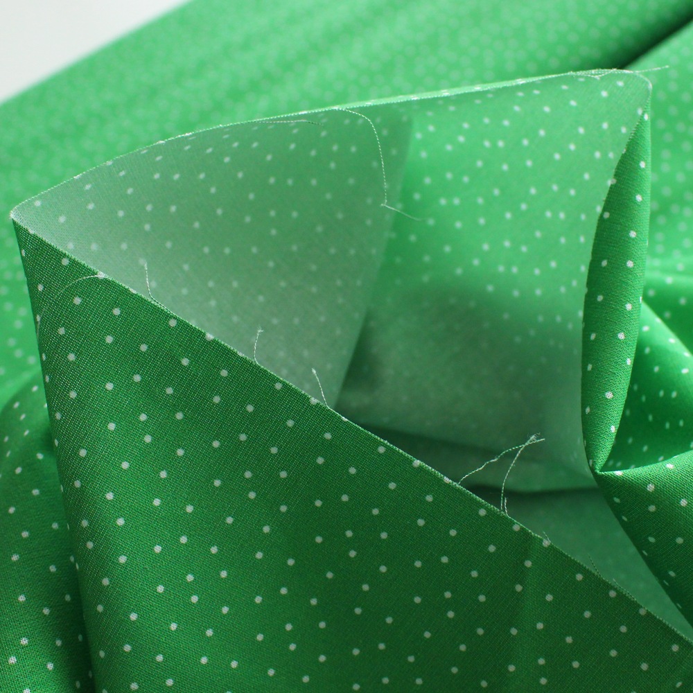 【140cm×50cm】acufactum　ポルカドット緑　生地
