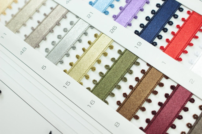 【4幅/20色】MOKUBA1600ピコサテンリボン　小巻/10m巻