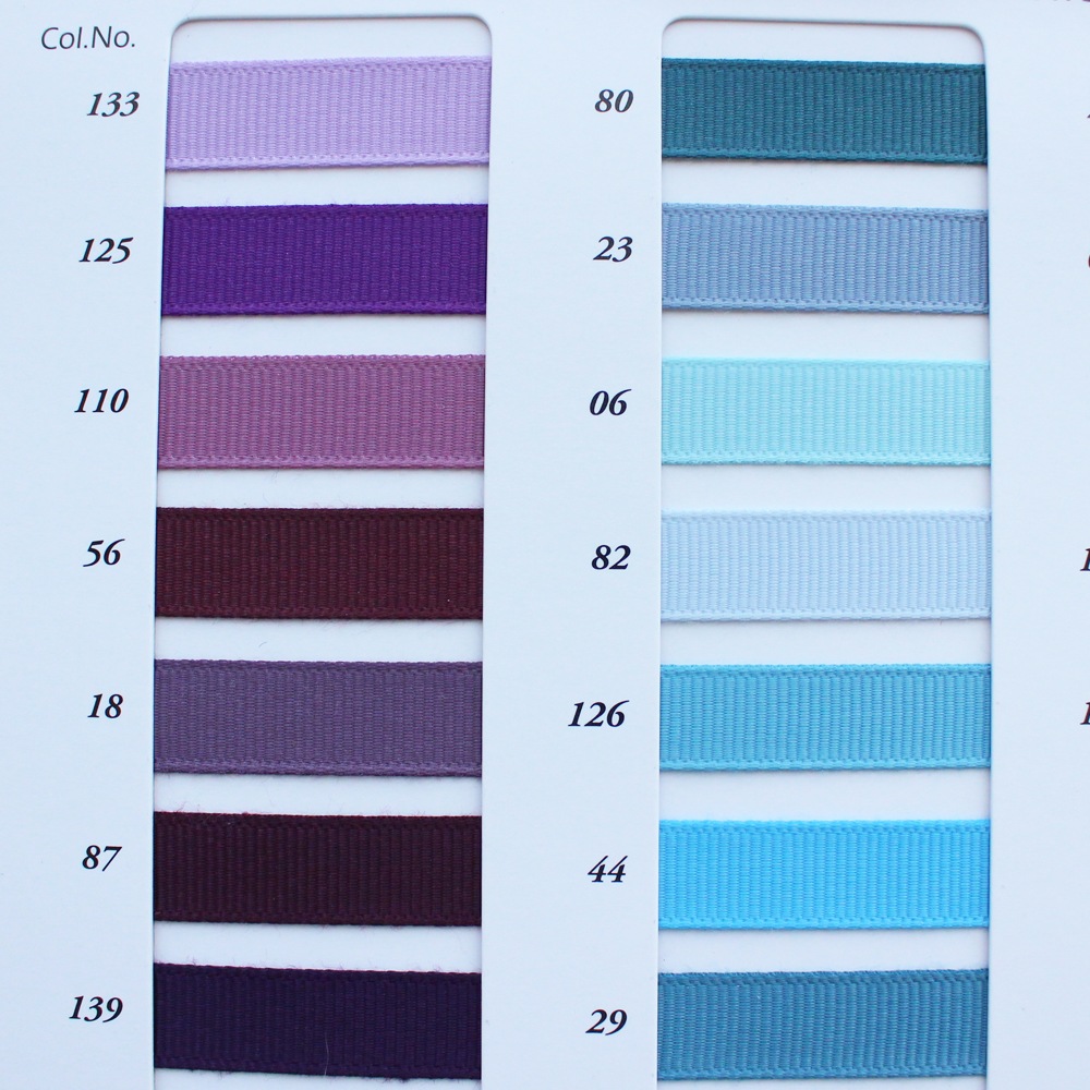 8幅/105色】SIC199ポリエステルグログランリボン ペタシャムリボン