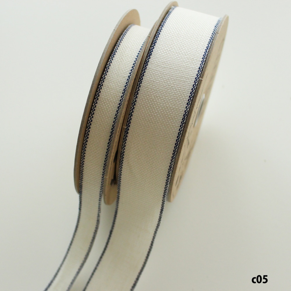 3幅/6色】 1192 checkered patternリネンリボン 市松柄リボン 15mm