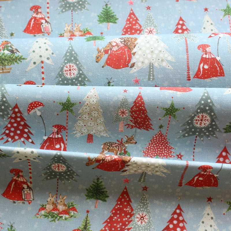 145cm×50cm】ドイツ輸入生地 acufactum784 クリスマスを楽しむ女の子