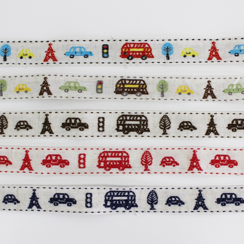 アイロン接着】54438-18mm ヨーロピアンカーのジャガードリボン