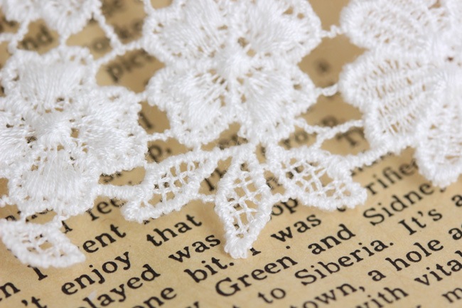 50cm単位】25483 幅約44mmコットン国産ケミカルレース 勿忘草風