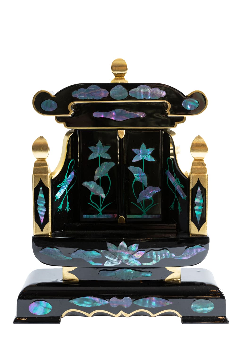 5人立1段トビラ螺鈿 - 沖縄位牌 ｜照屋漆器店 - 沖縄の仏壇 照屋漆器店