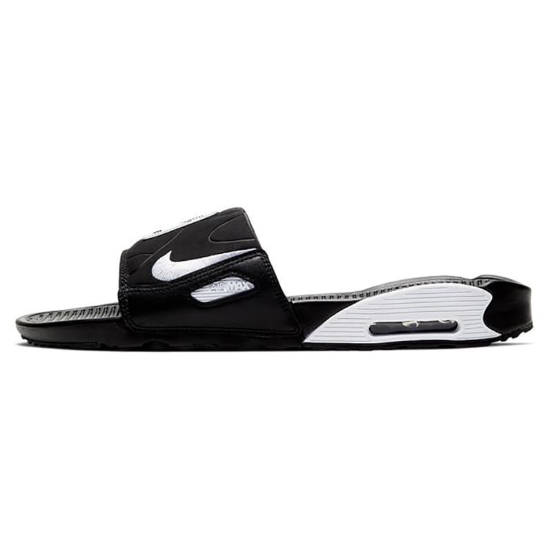 NIKE AIR MAX 90 SLIDE BLACK WHITE BQ4635-002