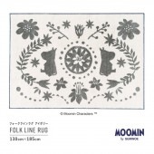 饰ޥå ࡼߥ ե饤饰 ܥ꡼ 130185cm MOOMIN FOLK LINE RUG ߥΥ SUMINOE