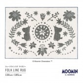 10ޤǤΤʸĶв١ۥ饰ޥå ࡼߥ ե饤饰 ܥ꡼ 130185cm MOOMIN FOLK LINE RUG ߥΥ SUMINOE