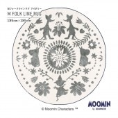 饰ޥå ࡼߥ Mե饤饰 ܥ꡼ 185185cm MOOMIN M FOLK LINE RUG ߥΥ SUMINOE