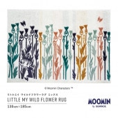 饰ޥå ࡼߥ ȥߥ 磻ɥե饰 ߥå 130185cm MOOMIN LITTLE MY WILD FLOWER RUG ߥΥ SUMINOE