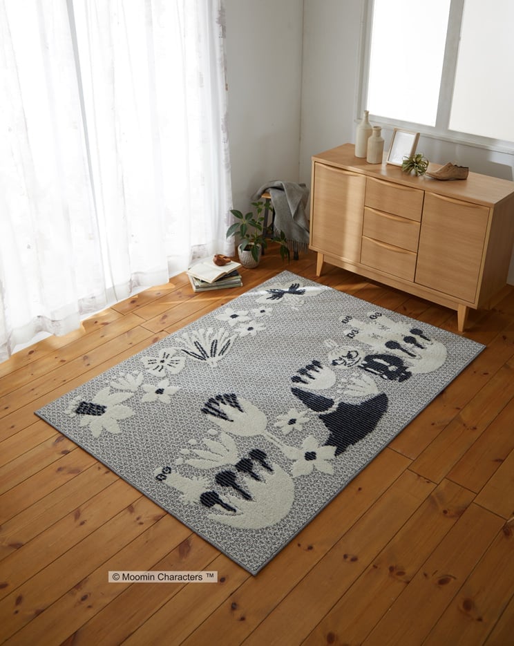 10ޤǤΤʸĶв١ۥ饰ޥå ࡼߥ Хʥ饰 ͥӡ 130185cm MOOMIN KOBANA RUG ߥΥ SUMINOE