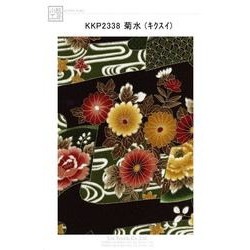 KKP2338-KIKUSUI 二越ちりめん和柄プリント（菊水） | 宇仁繊維