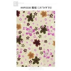 KKP2338-ASANOHAZ 二越ちりめん和柄プリント（麻の葉桜） | 宇仁繊維