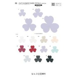 SIC-3655-M カットフラワー三ツ花（シフォン）／M（45×35mm）