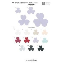 SIC-3655-S カットフラワー三ツ花（シフォン）／S（29×29mm）
