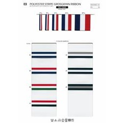 SIC-1005-6 ポリエステルストライプグログランリボン／6mm