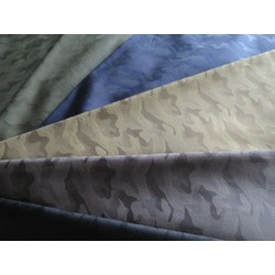 KL324 後染めキュプラ（ベンベルグ?） 綿　　カモフラ柄ジャカード