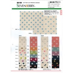 88189 綿麻キャンバス 水玉・星グリッター | TNC | テキスタイル