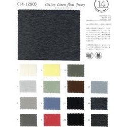 14-1290 綿麻シャンブレーニット　コットンリネンフロート