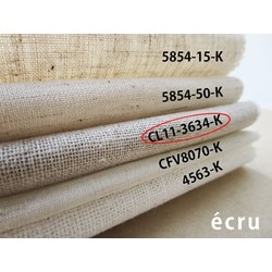 CL11-3634-K ecru　綿麻モーリーキャンバス　生成り