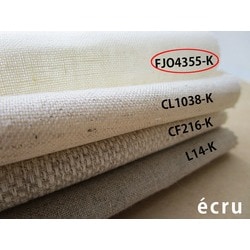 FJO-4355-K ecru　ハーフリネンキャンバス　生成り