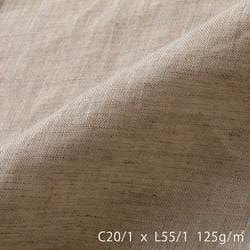 R0026-2 コットンリネン 150cm巾 オートミール 薄地 平織り R0026