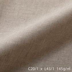 R0053-2 リネンコットン 150cm巾 オートミール 普通地 平織り R0053 [メーターカット]