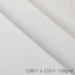 R0236-2 コットンリネン 150cm巾 ホワイト 普通地 平織り R0236 [メーターカット]