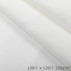 R1025-2 リネン 150cm巾 ホワイト 中厚地 平織り R1025 [メーターカット]