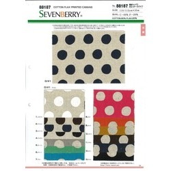 88187 綿麻キャンバス 水玉・スター・ストライプ | TNC | テキスタイル