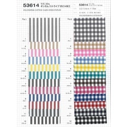 53614 T/C 20s ギンガム/ストライプ 抗ピル加工 | TNC