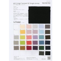 YG10192 60/2ｶﾞｽ強撚SZ天竺 ｱｲｽﾌﾟﾚﾐｱﾑ
