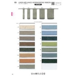 SIC-269-6 リネンメランジュ杉綾リボン／6mm