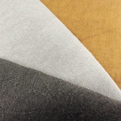 OWE7501OWE7502 リネン凸コットン凹ラミーの備長炭染めと柿渋染め