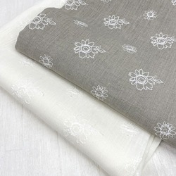 ON017 60/1リネン刺繍 4inch Sunflower