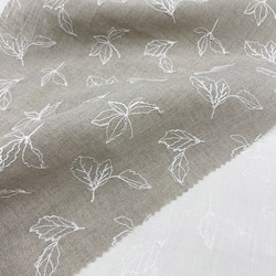 ON032 60/1リネン刺繍 4inch leaf sketch