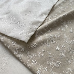 ON46365 綿麻刺繍 4inch Leaf bush | 小原屋繊維 | テキスタイルネット