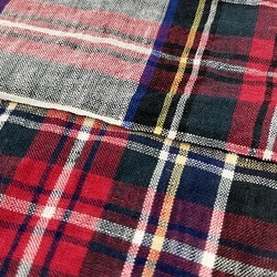 あんこバターさま 専用 コットンハウスaya ウール100% ネイビーチェック AZUMA-91 東炊き91 60番手リネンタータンチェック | TNC