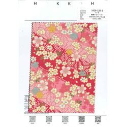 1026-120-3 和柄ドビーゴールド　鹿の子と花