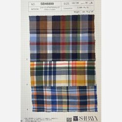 SB46899 2025BFCM-70　シャーリングマドラスチェック　コットンポプリン　70％OFF
