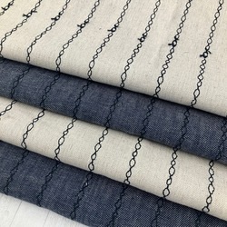 ON43728 綿麻デニムライク刺繍4inch spiral