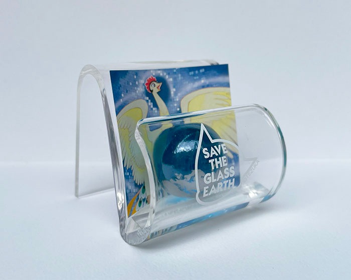 SAVE THE GLASS EARTH マーブルスタンド アサギブルー