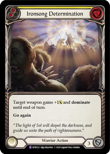 【EN】[Warrior] Ironsong Determination (黄)「S」〔WTR-UL122〕