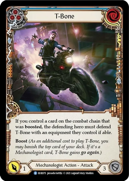 【EN】《Rainbow Foil》[Mechanologist] T-Bone (青)「R」〔EVR075〕
