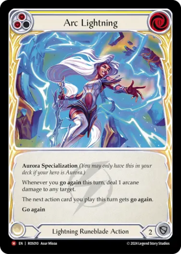【EN】[Lightning Runeblade] Arc Lightning/孤光の稲妻 (黄)「M」〔ROS010〕