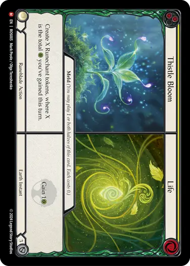【EN】《Rainbow Foil》[Earth Runeblade] Thistle Bloom//Life/棘の花//生命 (黄)「M」〔ROS005〕