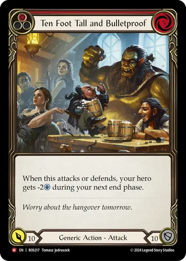 【EN】《Rainbow Foil》[Generic] Ten Foot Tall and Bullet Proof/有頂天の恐れ知らず (赤)「M」〔ROS217〕