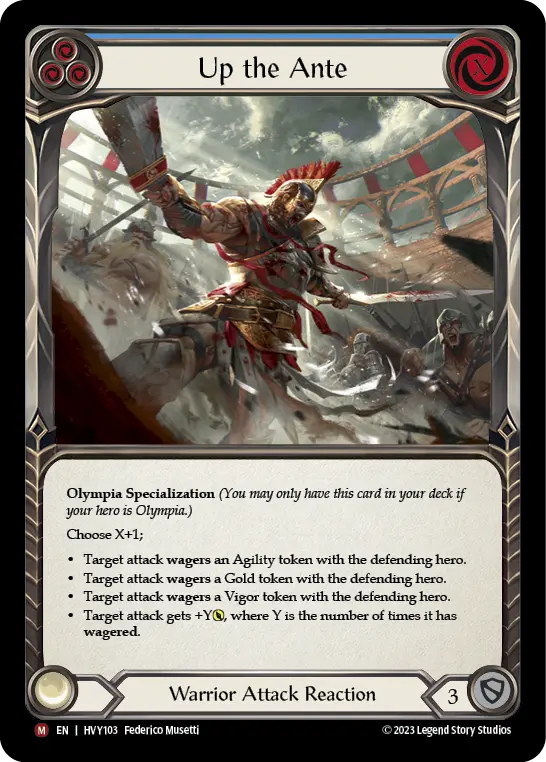 【EN】[Warrior] Up the Ante/アンティ・アップ (青)「M」〔HVY103〕